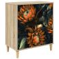 Preview: Kommode LOCHEM Orangenmuster 66 x 36,5 x 75 cm Holzwerkstoff