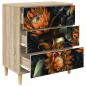 Preview: Kommode LOCHEM Orangenmuster 66 x 36,5 x 75 cm Holzwerkstoff