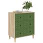 Preview: Kommode GELEEN Smaragd geometrisches Muster 66 x 36,5 x 75 cm