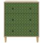 Preview: Kommode GELEEN Smaragd geometrisches Muster 66 x 36,5 x 75 cm