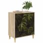 Preview: Kommode ELBURG Palmblattmuster 66 x 36,5 x 75 cm Holzwerkstoff