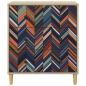 Preview: Kommode OMMEN Geometrischer Druck 66 x 36,5 x 75 cm Sonoma