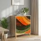 Preview: ARDEBO.de - Kommode BONN Retro-Wellenmuster 66 x 36,5 x 75 cm Holzwerkstoff