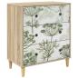 Preview: Kommode GOTHA Grüner Baumdruck 66 x 36,5 x 75 cm Holzwerkstoff