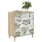 Preview: Kommode GOTHA Grüner Baumdruck 66 x 36,5 x 75 cm Holzwerkstoff