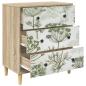 Preview: Kommode GOTHA Grüner Baumdruck 66 x 36,5 x 75 cm Holzwerkstoff