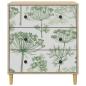 Preview: Kommode GOTHA Grüner Baumdruck 66 x 36,5 x 75 cm Holzwerkstoff
