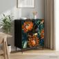 Preview: ARDEBO.de - Kommode LOCHEM Orangenmuster 66 x 36,5 x 76 cm Holzwerkstoff