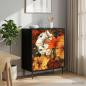 Preview: ARDEBO.de - Kommode GENNEP Lilienmuster 66 x 36,5 x 76 cm Holzwerkstoff
