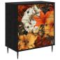 Preview: Kommode GENNEP Lilienmuster 66 x 36,5 x 76 cm Holzwerkstoff