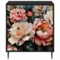 Preview: Kommode BORNE Licht Pfingstrose Druck 66 x 36,5 x 76 cm