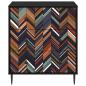 Preview: Kommode OMMEN Geometrischer Druck 66 x 36,5 x 76 cm