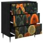 Preview: Kommode ZAANDAM Waldmuster 66 x 36,5 x 76 cm Holzwerkstoff