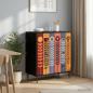 Preview: ARDEBO.de - Kommode ESSEN Sonnenblumenmuster 66 x 36,5 x 76 cm