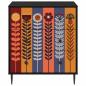 Preview: Kommode ESSEN Sonnenblumenmuster 66 x 36,5 x 76 cm