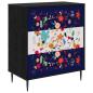 Preview: Kommode MAINZ Blumenmuster 66 x 36,5 x 76 cm Holzwerkstoff