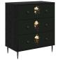 Preview: Kommode BREMEN Magnolienmuster 66 x 36,5 x 76 cm Holzwerkstoff