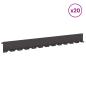 Preview: Raseneinfassung 20 stk. 102 x 10 x 4 cm Stahl Schwarz