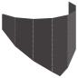 Preview: Raseneinfassung 100 x 45 cm Stahl Schwarz