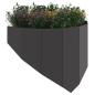 Preview: Raseneinfassung 100 x 45 cm Stahl Schwarz