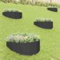 Preview: ARDEBO.de - Raseneinfassung 4 stk. 100 x 45 cm Stahl Schwarz