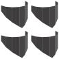 Preview: Raseneinfassung 4 stk. 100 x 45 cm Stahl Schwarz
