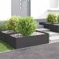 Preview: ARDEBO.de - Raseneinfassung 4 stk. 100 x 60 x 35 cm Stahl Schwarz