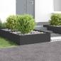 Preview: ARDEBO.de - Raseneinfassung 4 stk. 100 x 100 x 35 cm Stahl Schwarz