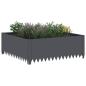 Preview: Raseneinfassung 100 x 100 x 35 cm Stahl Anthrazit