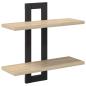 Preview: Schweberegale Sonoma-Eiche 40 x 15 x 40 cm Holzwerkstoff