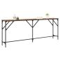 Preview: Konsolentisch Altholz 200 x 29 x 75 cm Schichtholz und Metall