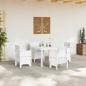 Preview: Gartentisch Weiß 100 x 100 x 73 cm Poly-Rattan