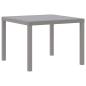 Preview: ARDEBO.de - Gartentisch Hellgrau 100 x 100 x 73 cm Poly-Rattan