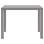 Preview: Gartentisch Hellgrau 100 x 100 x 73 cm Poly-Rattan