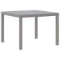 Preview: Gartentisch Hellgrau 100 x 100 x 73 cm Poly-Rattan