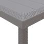 Preview: Gartentisch Hellgrau 100 x 100 x 73 cm Poly-Rattan