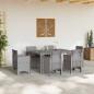 Preview: Gartentisch Hellgrau 150 x 100 x 73 cm Poly-Rattan