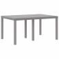 Preview: Gartentisch Hellgrau 150 x 100 x 73 cm Poly-Rattan