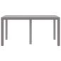 Preview: Gartentisch Hellgrau 150 x 100 x 73 cm Poly-Rattan