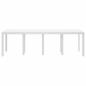 Preview: Gartentisch Weiß 250 x 100 x 73 cm Poly-Rattan