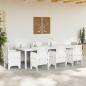 Preview: Gartentisch Weiß 250 x 100 x 73 cm Poly-Rattan