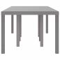Preview: Wetterfester Gartentisch Hellgrau 250 x 100 x 73 cm Poly-Rattan