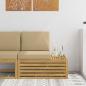 Preview: ARDEBO.de - Outdoor Endsofa Weiß 91 x 63 x 73 cm Massivholz Akazie