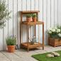 Preview: ARDEBO.de - Outdoor Umtopfbank 56,5 x 48,5 x 107 cm Massivholz Akazie Natur