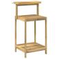 Preview: Outdoor Umtopfbank 56,5 x 48,5 x 107 cm Massivholz Akazie Weiß