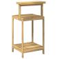 Preview: Outdoor Umtopfbank 56,5 x 48,5 x 107 cm Massivholz Akazie Weiß