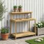 Preview: ARDEBO.de - Outdoor Umtopfbank 111,5 x 48,5 x 107 cm Massivholz Akazie Weiß