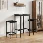 Preview: ARDEBO.de - Barhocker 2 stk. Schwarz Eichen-Optik 40 x 32 x 64 cm