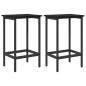 Preview: Barhocker 2 stk. Schwarz Eichen-Optik 40 x 32 x 64 cm