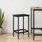 Preview: ARDEBO.de - Barhocker Schwarze Eiche 40 x 32 x 74 cm Holzwerkstoff